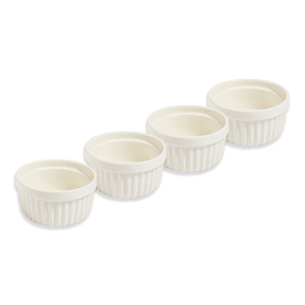 4PC Cereamic White Ramekin Set - 9cm - Home Phase