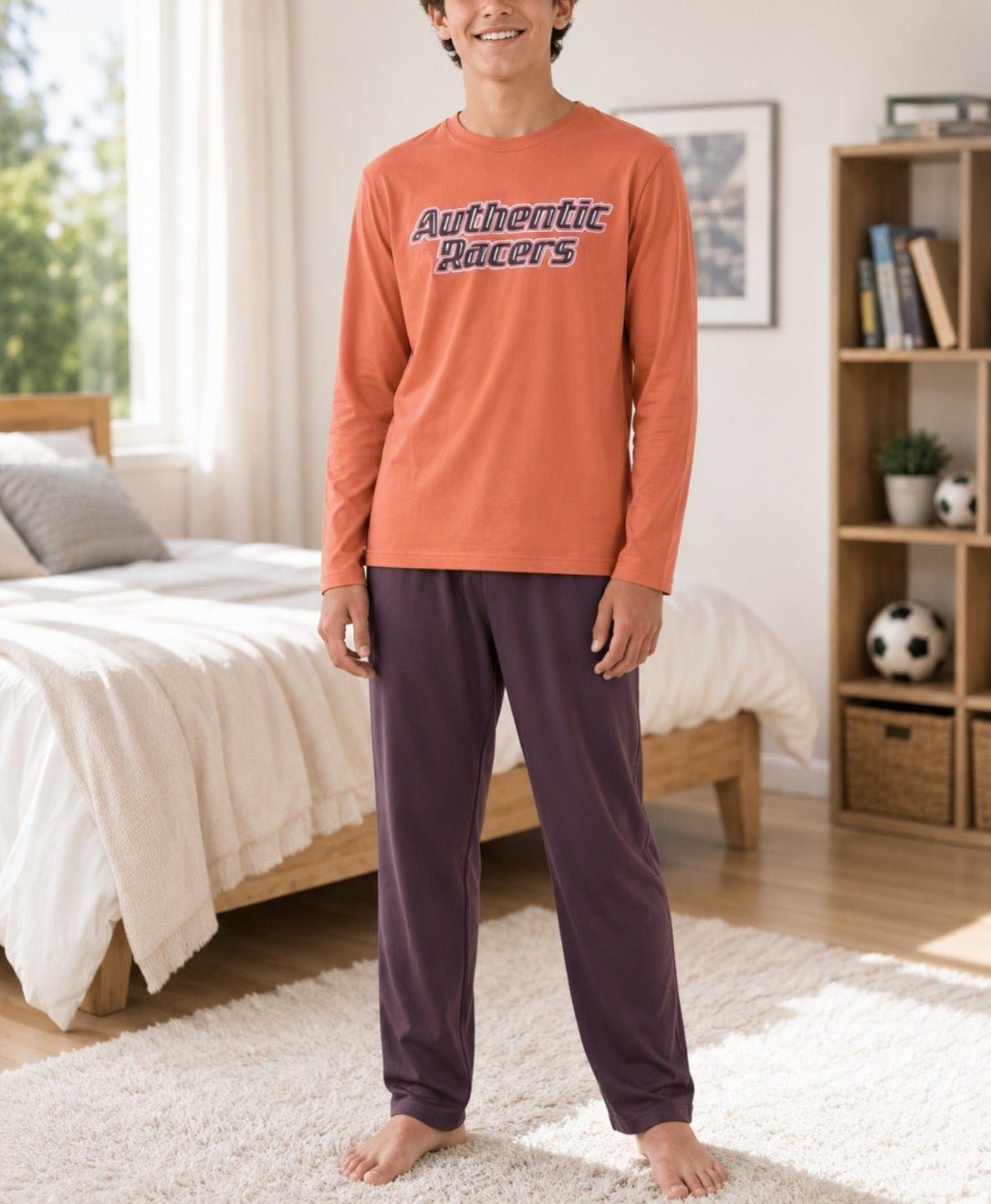 Boys Orange Authentic Racer Pj Set - StylePhase SA
