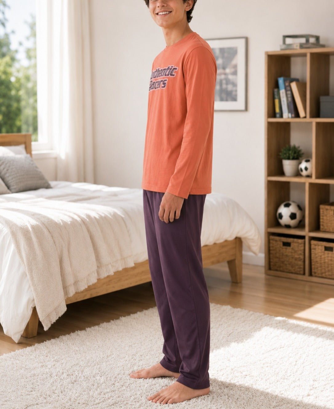 Boys Orange Authentic Racer Pj Set - StylePhase SA