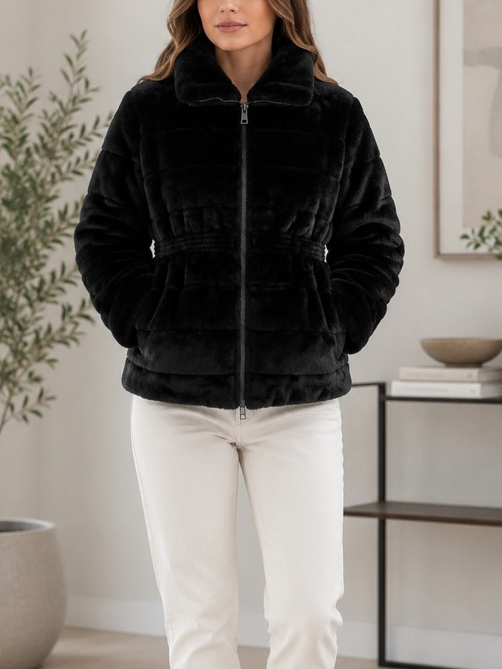 Ladies Black Fur Jacket - StylePhase SA