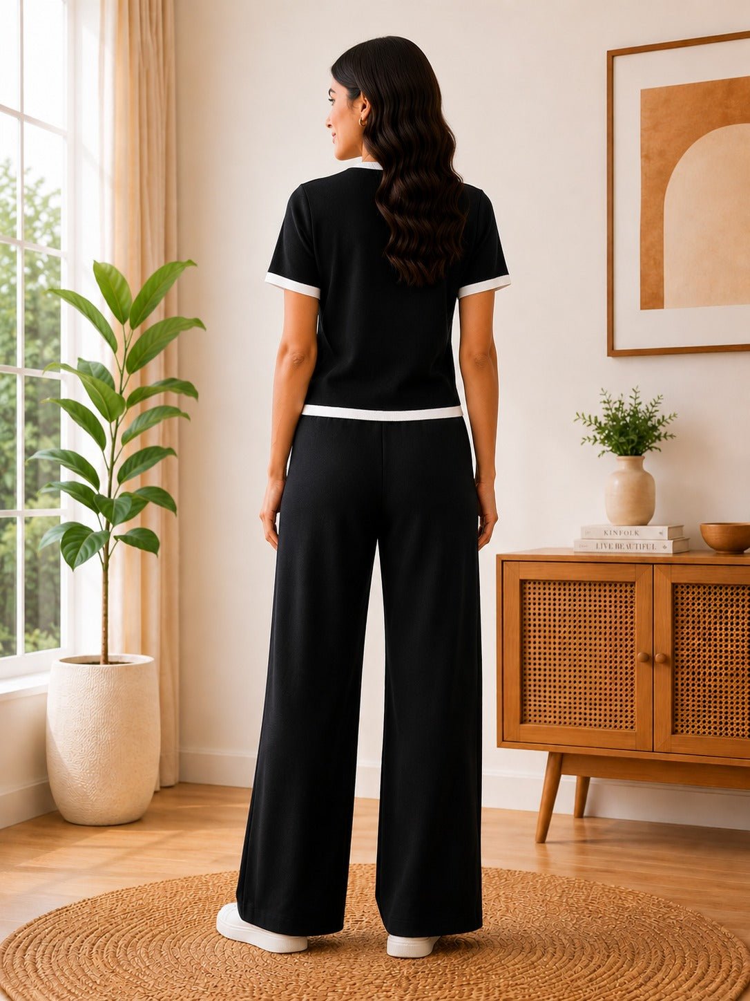 Ladies Black Two-Piece Set - StylePhase SA
