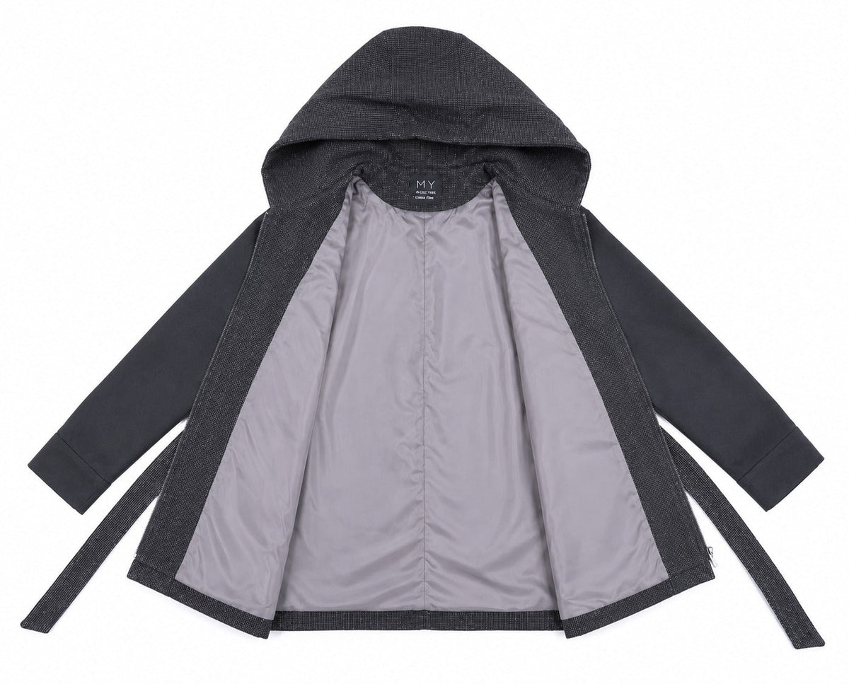 Ladies Black Wool Blend Zip Jacket - StylePhase SA
