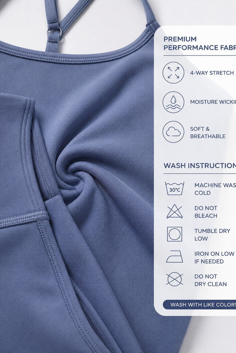 Ladies Blue Strappy Activewear New Feeling Set - StylePhase SA