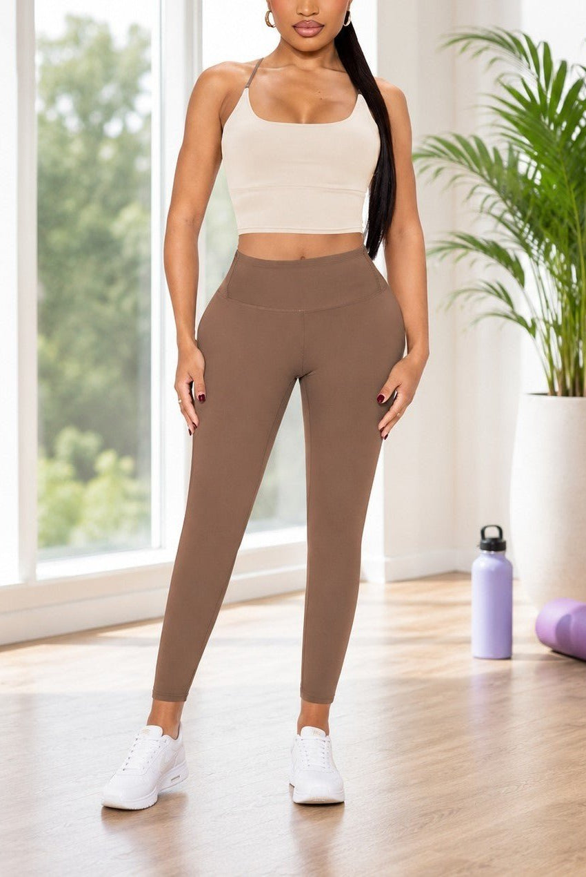 Ladies Brown Strappy Activewear New Feeling Set - StylePhase SA