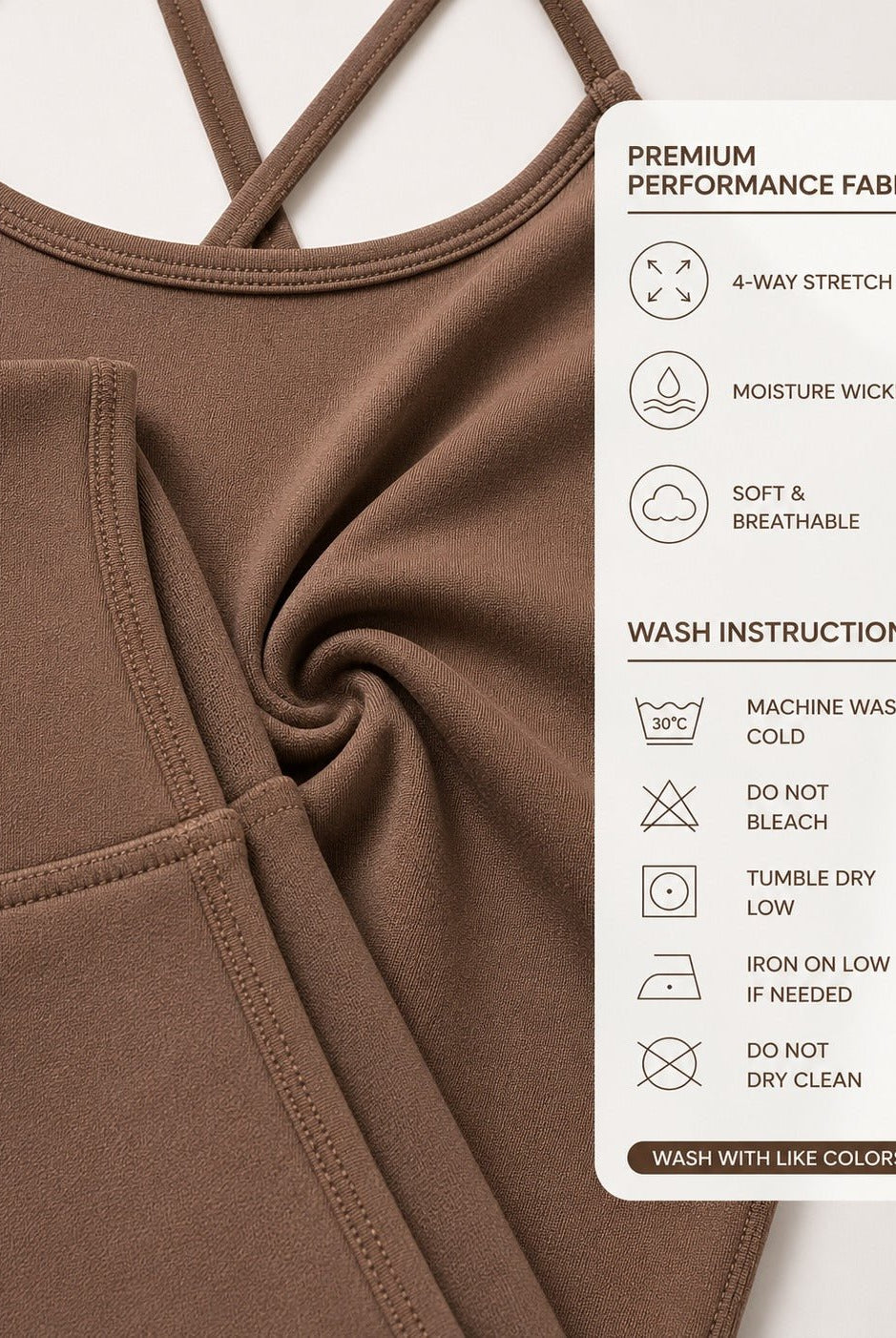 Ladies Brown Strappy Activewear New Feeling Set - StylePhase SA