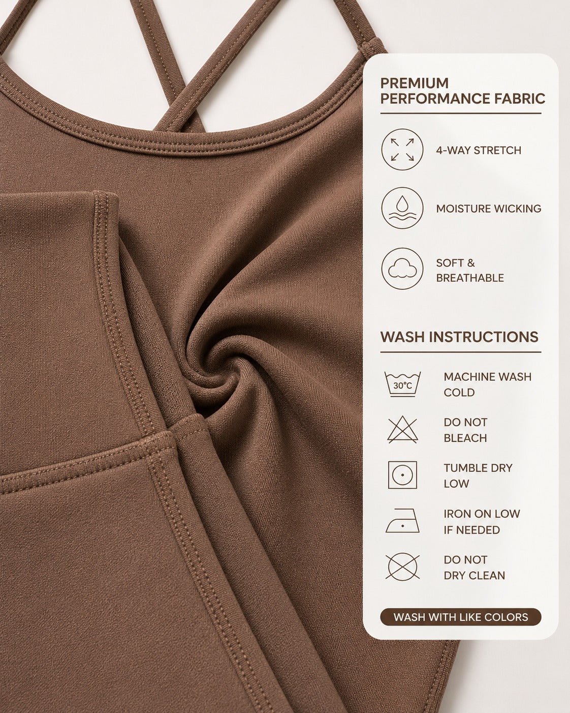 Ladies Brown Strappy Activewear New Feeling Set - StylePhase SA