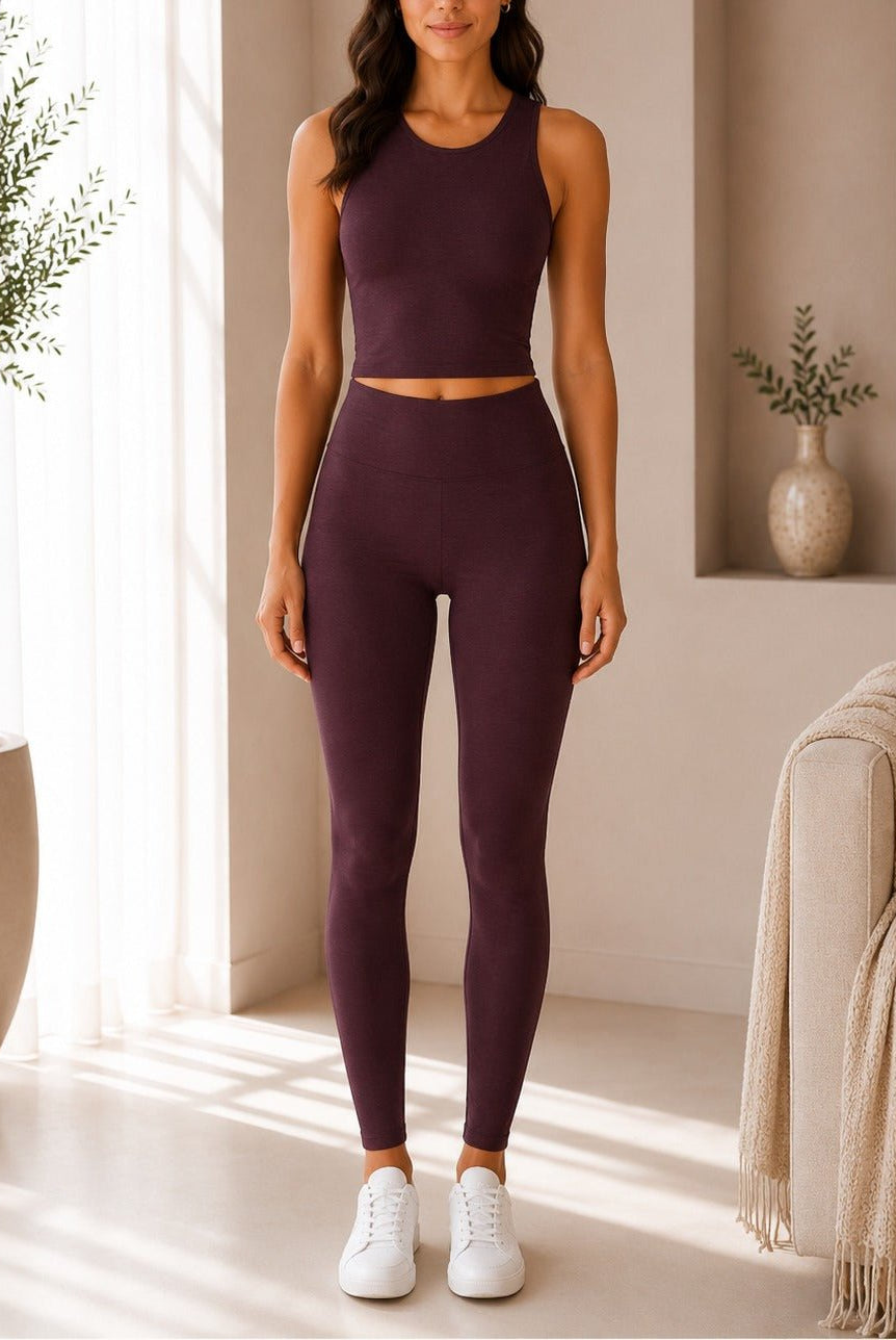 Ladies Brown Two-Piece Activewear Set - StylePhase SA