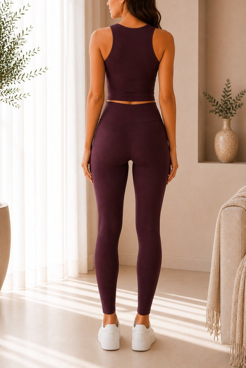 Ladies Brown Two-Piece Activewear Set - StylePhase SA