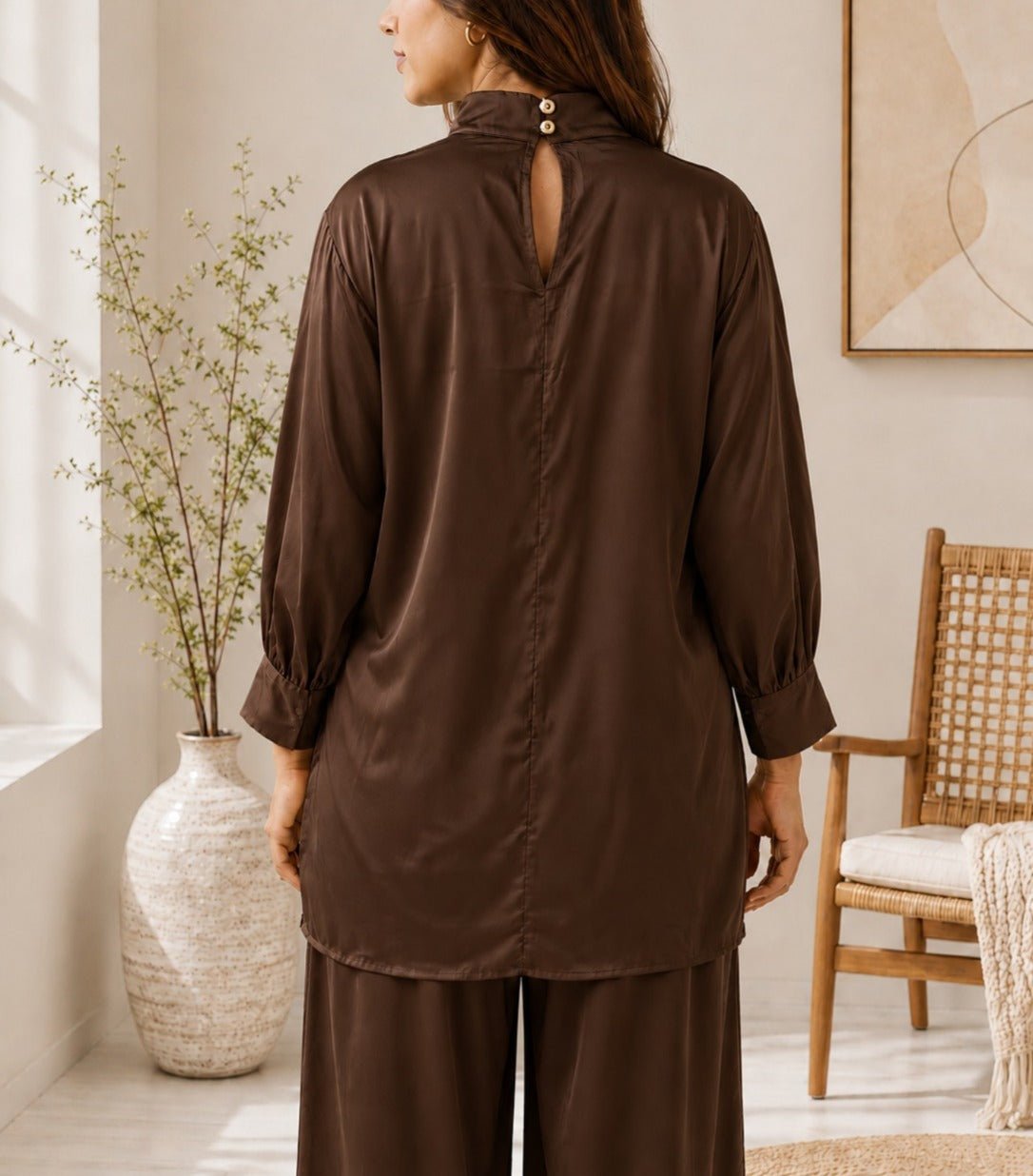 Ladies Coffee Brown New Feeling Two-Piece Set - StylePhase SA