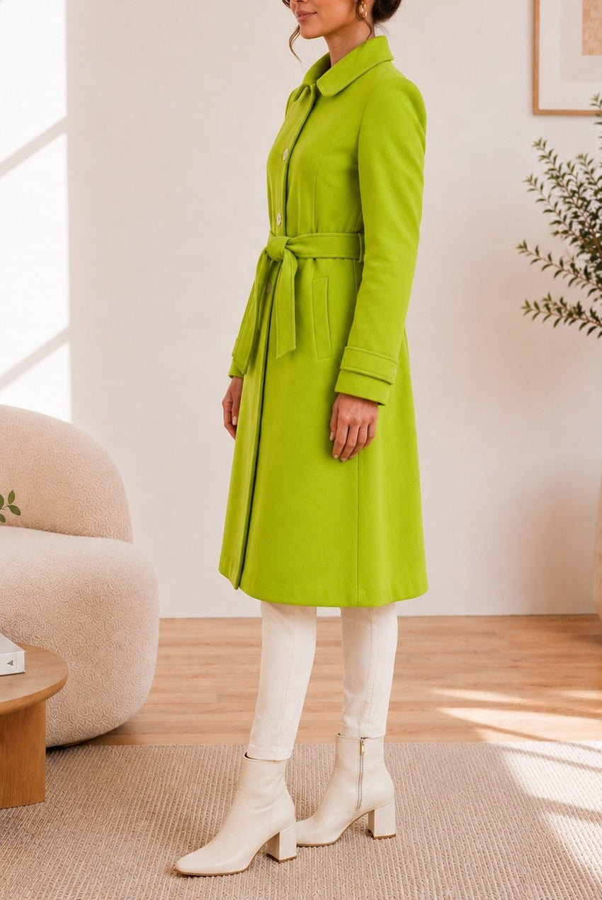 Ladies Lime Collar Coat - StylePhase SA