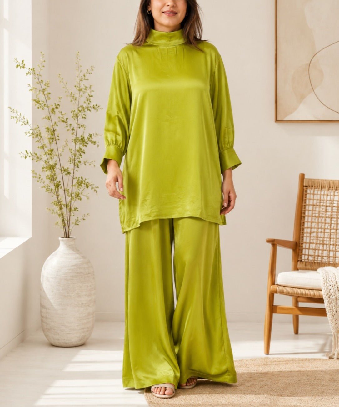 Ladies Lime Green New Feeling Two-Piece Set - StylePhase SA