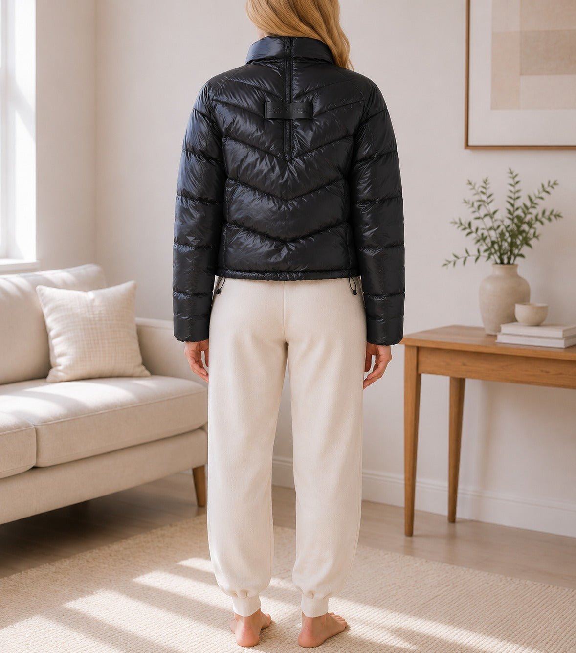 Ladies Padded Crop Zip Jacket - StylePhase SA