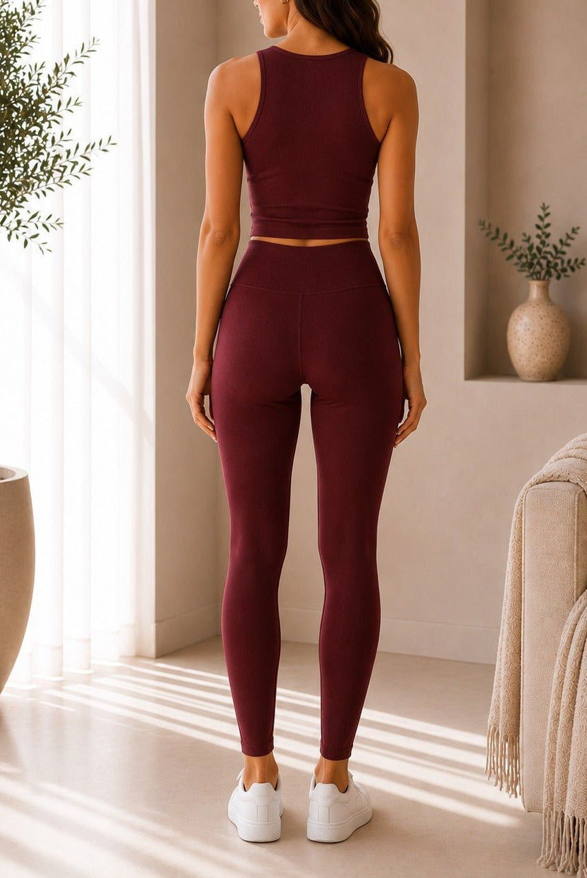 Ladies Rust Two-Piece Activewear Set - StylePhase SA