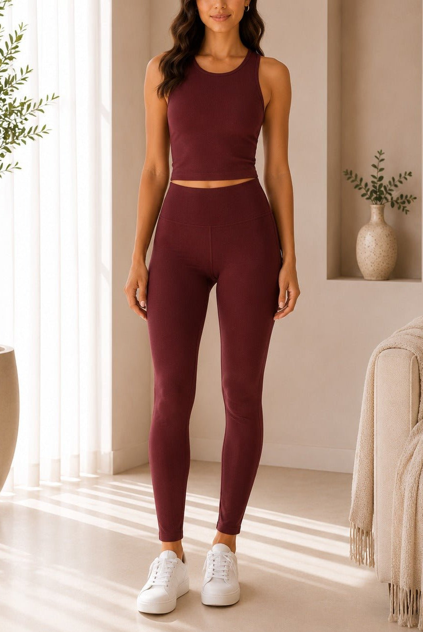 Ladies Rust Two-Piece Activewear Set - StylePhase SA