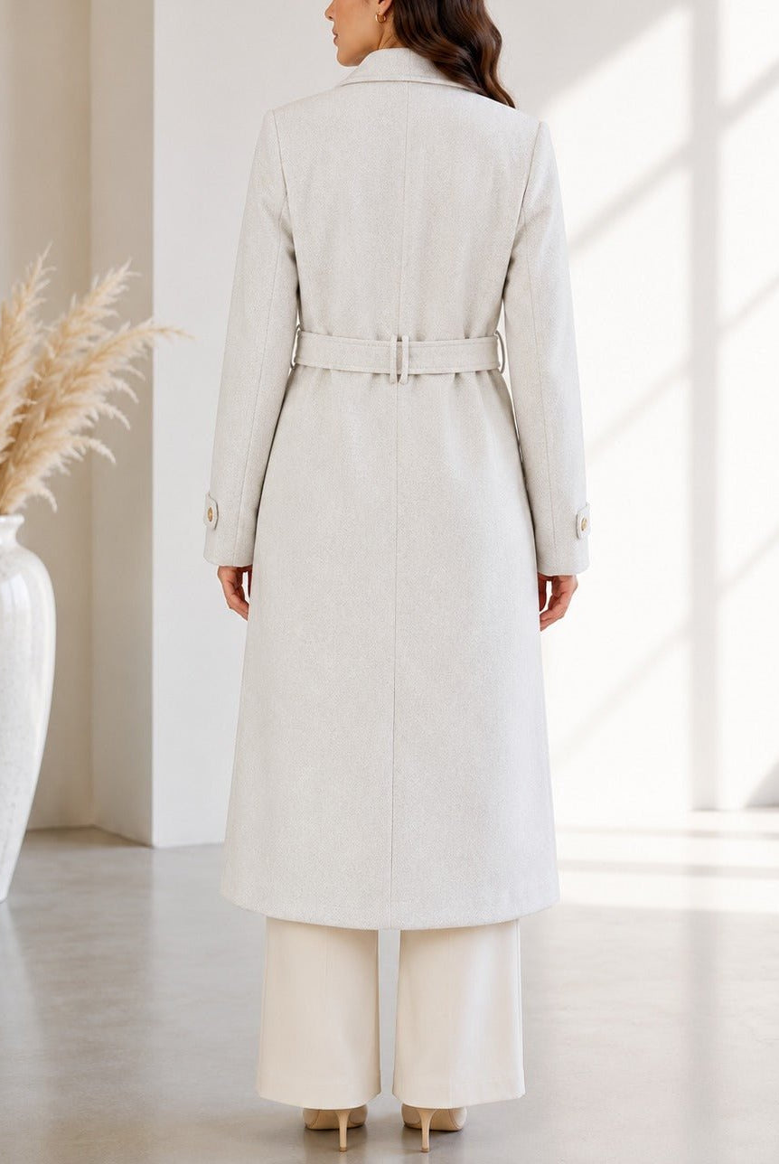 Ladies Stone Side Collar Melton Coat - StylePhase SA