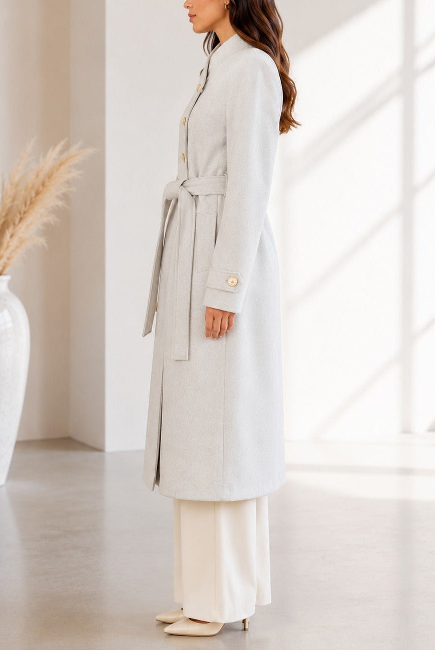 Ladies Stone Side Collar Melton Coat - StylePhase SA