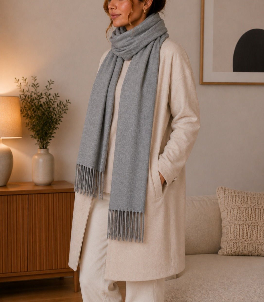 Ladies Winter Scarf - Grey - StylePhase SA