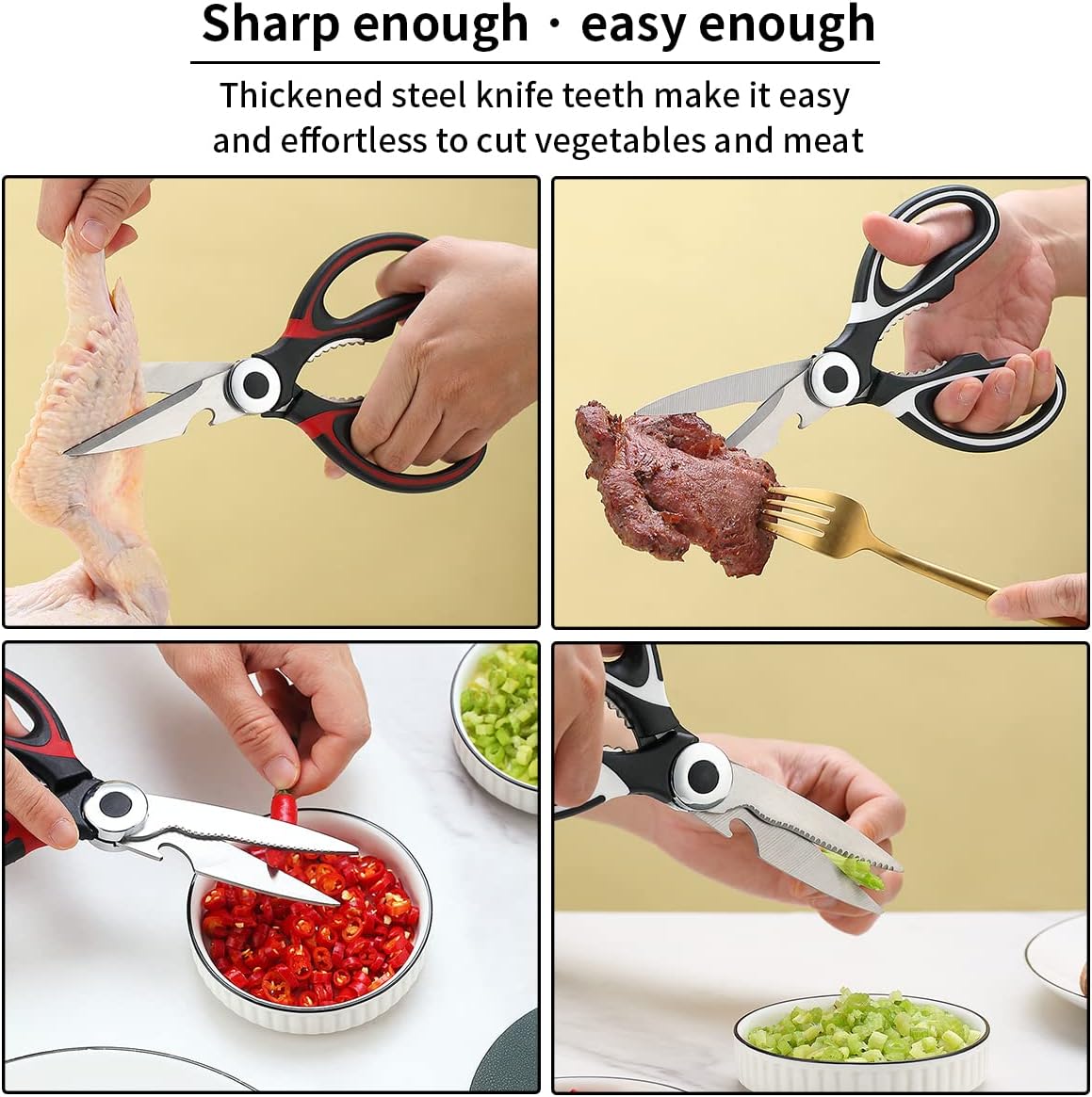 Multifunctional Kitchen Scissor With Safety Cover - Home Phase