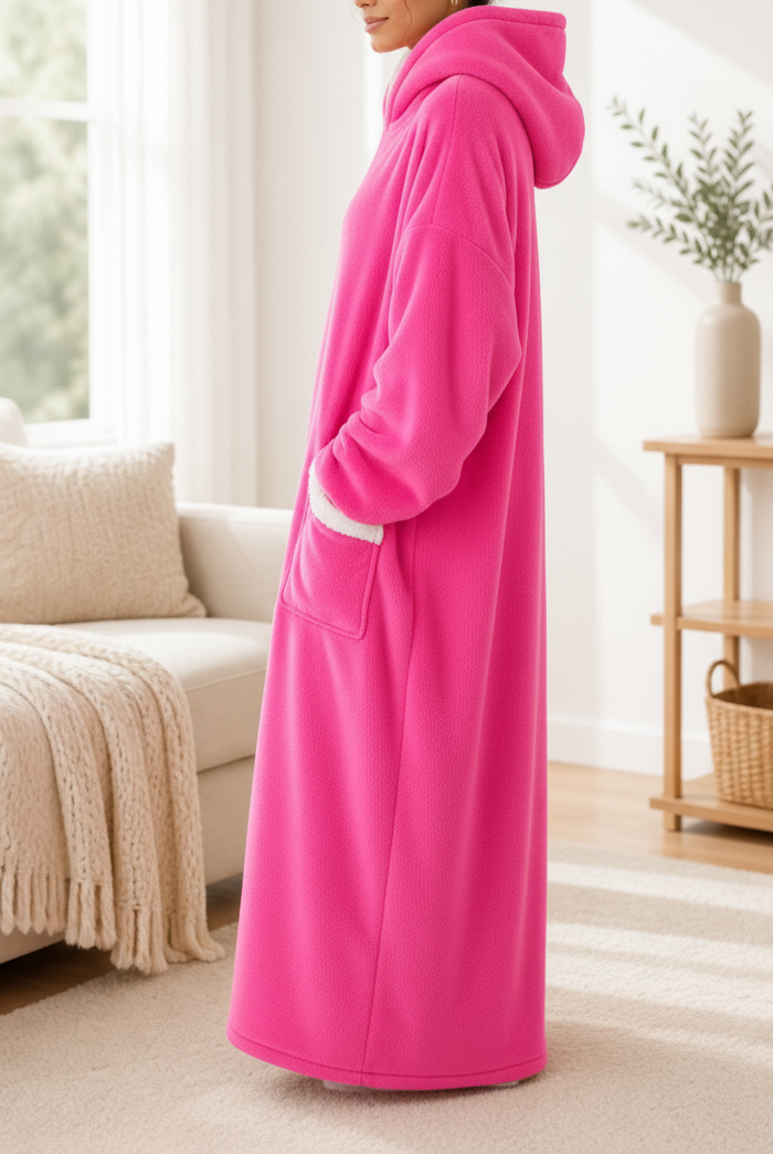 Side View – Pink Blanket Hoodie