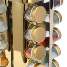 360 Rotating Lux Spice Rack - Gold & Marble - 12 Jars - Home Phase