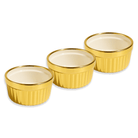 3PC Cereamic Gold Ramekin Set - 10cm - Home Phase