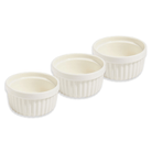 3PC Cereamic White Ramekin Set - 10cm - Home Phase