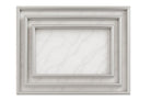 3PC Plastic Serving Tray Set - Silver Rim & Marble - Home Phase
