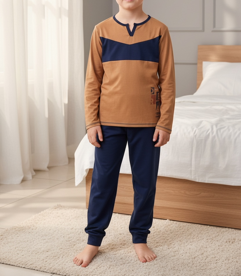 Boys Brown Dream Print Pyjama – Forever Sleepy