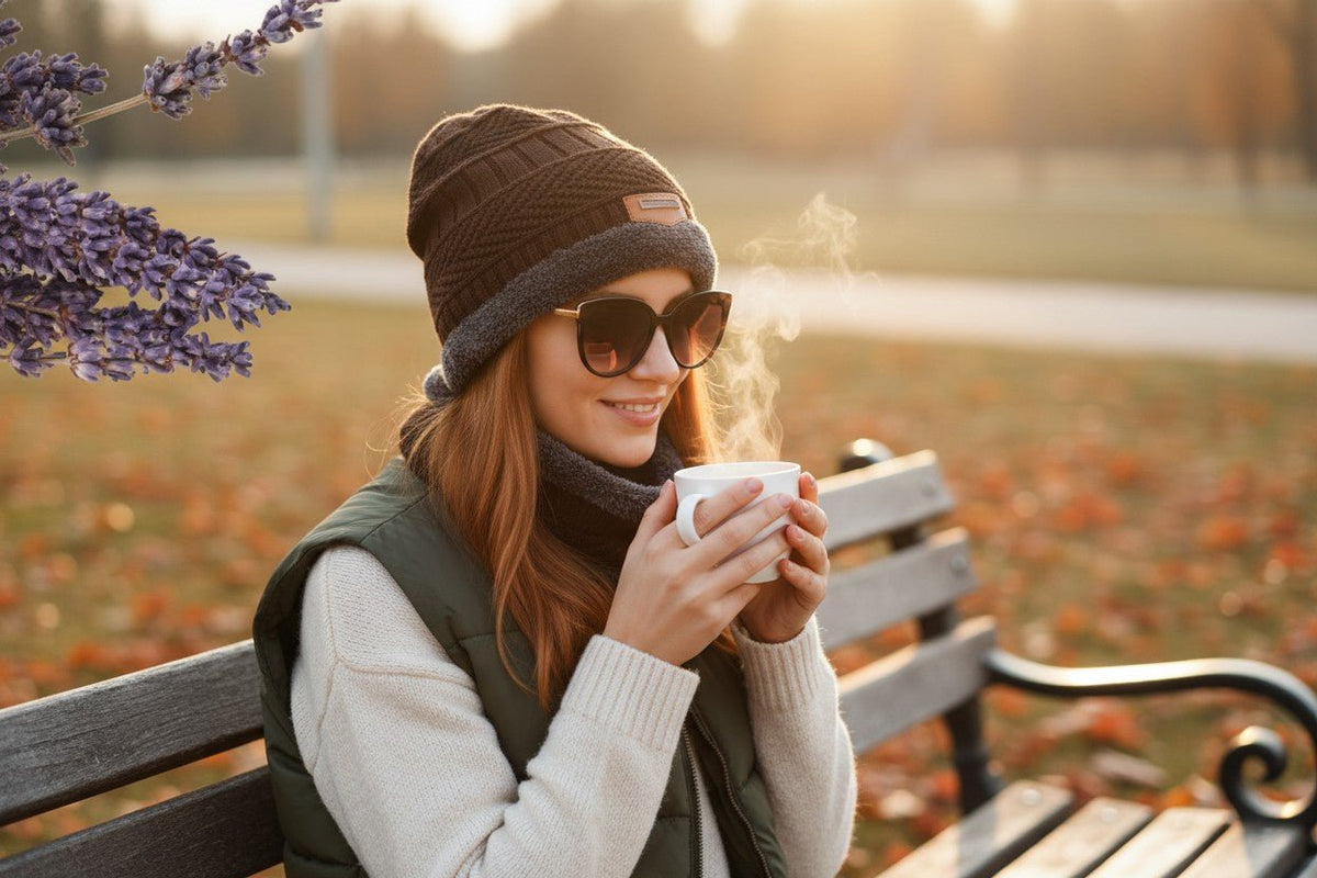 Brown Faux Fur Beanie And Neck Warmer Set - StylePhase SA