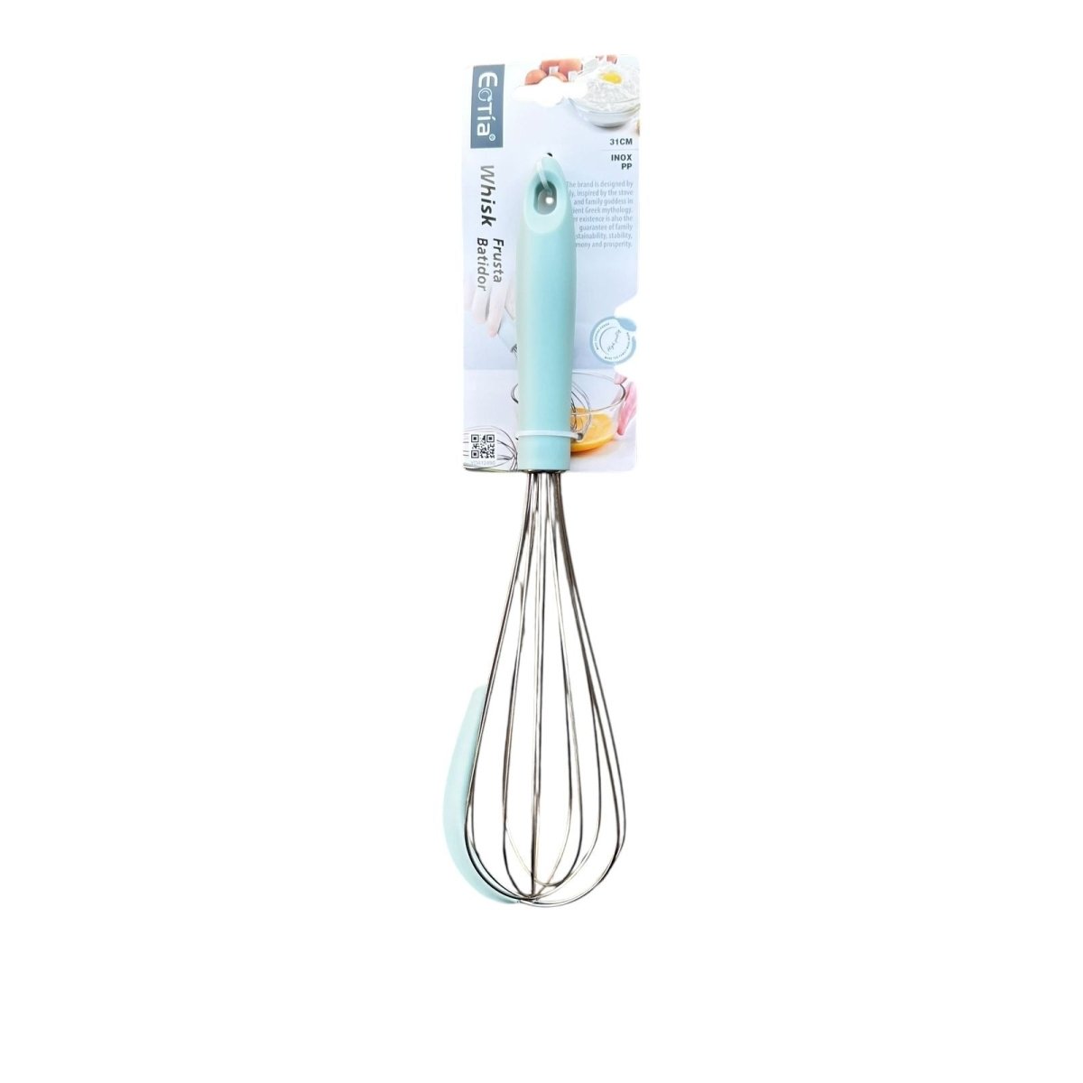 Eotia Stainless Steel Whisk With Scraper - 31 cm - Home Phase