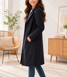 Girls Black Blazer Melton Coat - StylePhase SA