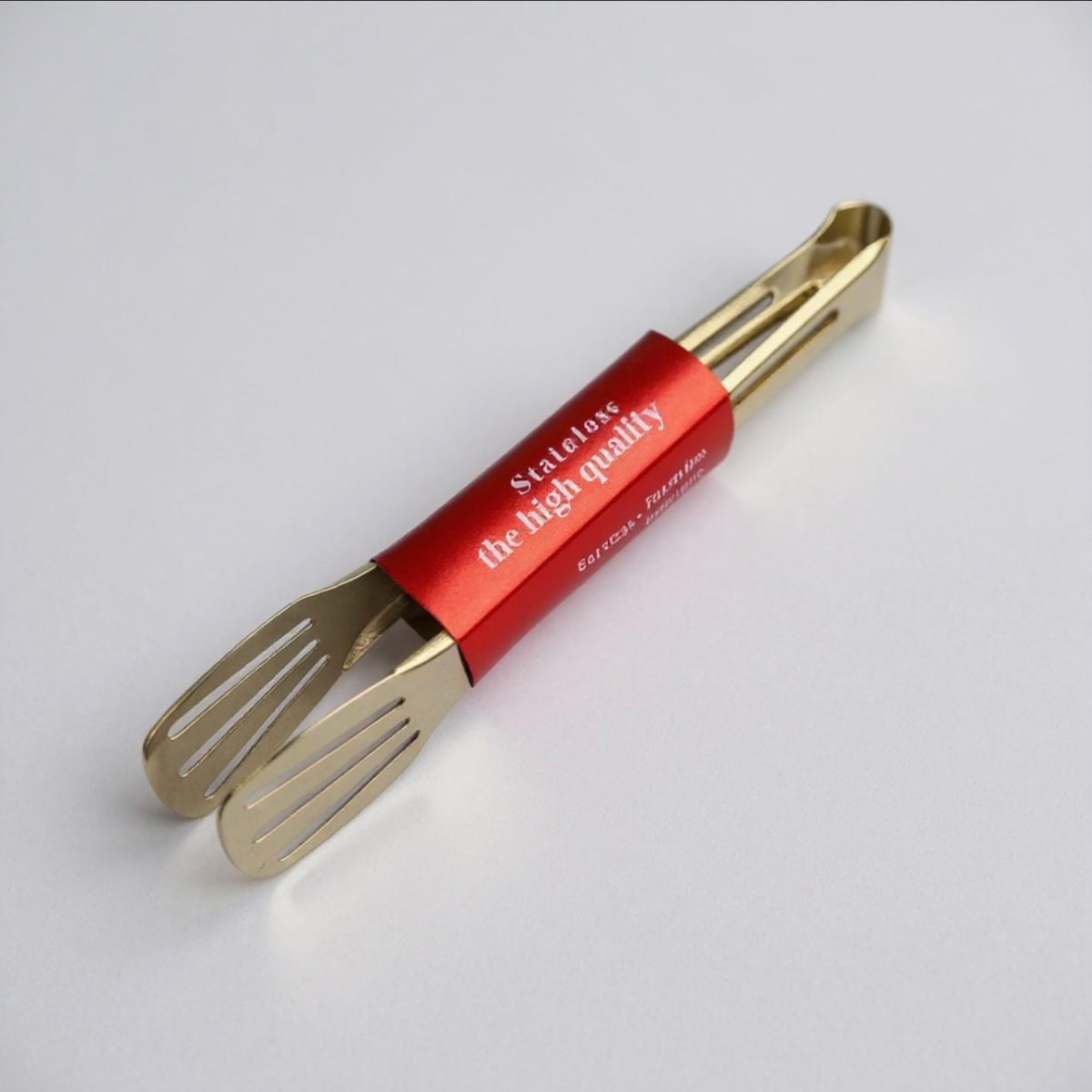 Gold Stainless Steel Clip Tong - 23cm - Home Phase