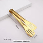 Gold Stainless Steel Clip Tong - 23cm - Home Phase