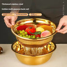 Gold Stainless Steel Collander Bowl - Home Phase