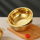 Gold Stainless Steel Collander Bowl - Home Phase