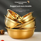 Gold Stainless Steel Collander Bowl - Home Phase