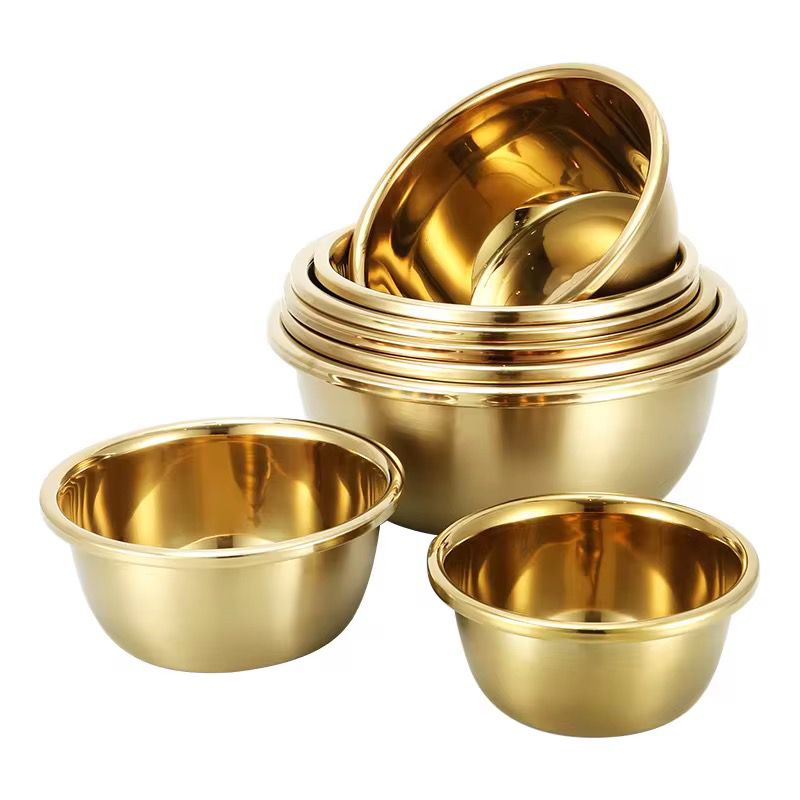 Gold Stainless Steel Mixing Bowl - Home Phase