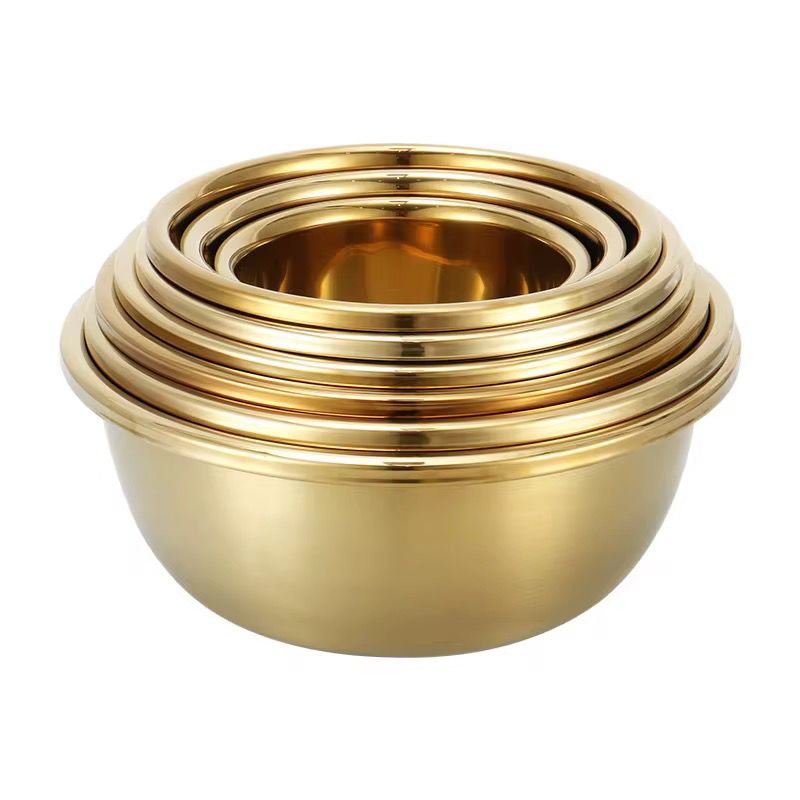 Gold Stainless Steel Mixing Bowl - Home Phase