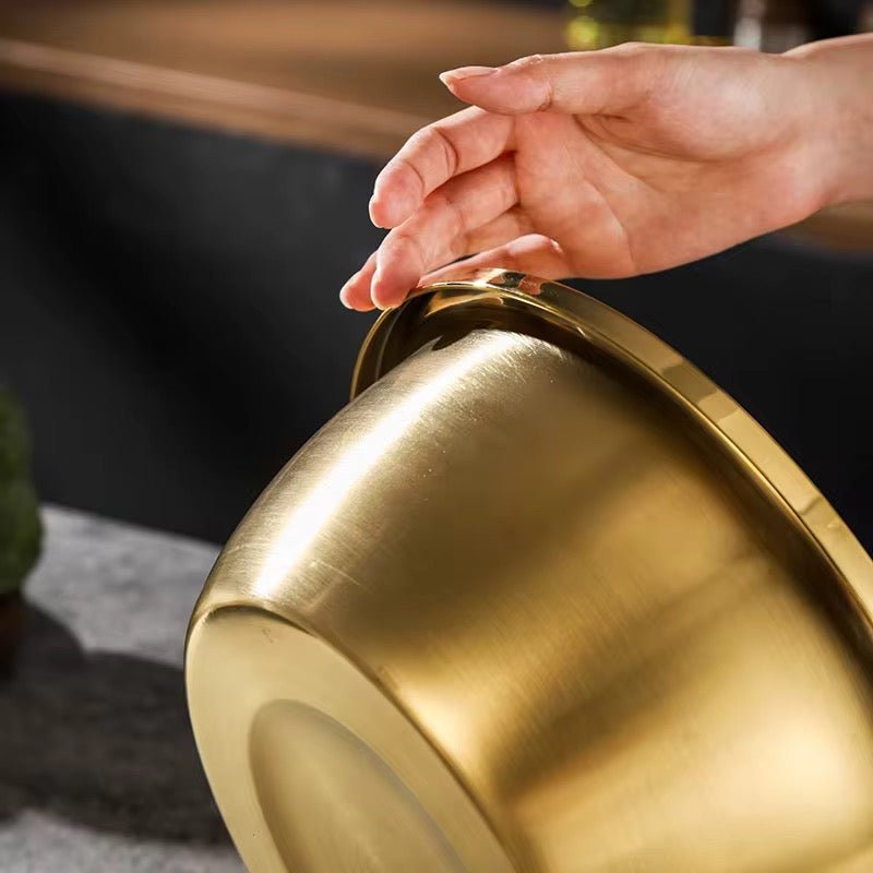 Gold Stainless Steel Mixing Bowl - Home Phase