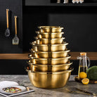 Gold Stainless Steel Mixing Bowl - Home Phase
