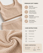 Ladies Beige Faux Fur Two Piece Set - StylePhase SA