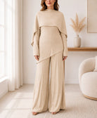 Ladies Beige New Feeling Modest Three Piece Set - StylePhase SA