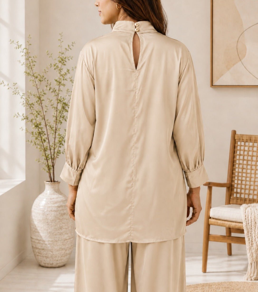 Ladies Beige New Feeling Two-Piece Set - StylePhase SA