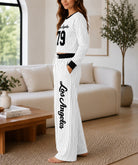 Ladies Black Baseball Printed Two Piece Set- New Feeling - StylePhase SA