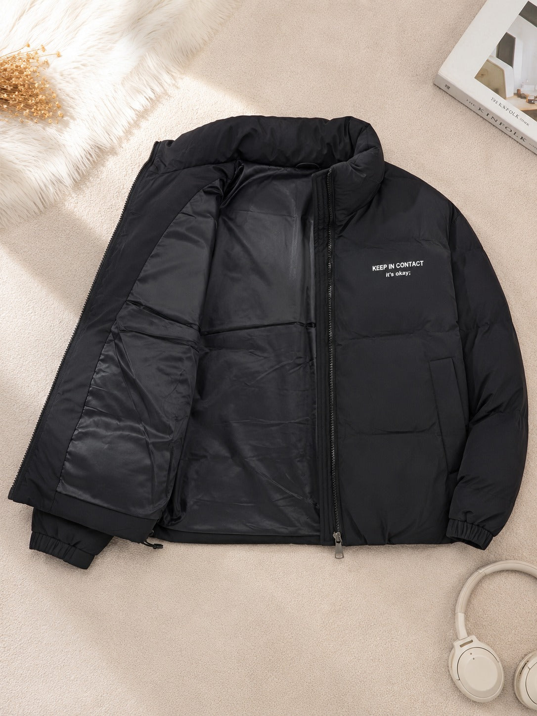 Ladies Black Bomber Jacket - StylePhase SA