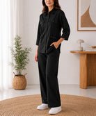Ladies Black Button Through Two Piece Set- New Feeling - StylePhase SA
