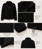 Ladies Black Faux Fur Zip Jacket - StylePhase SA