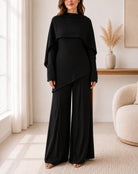 Ladies Black New Feeling Modest Three Piece Set - StylePhase SA