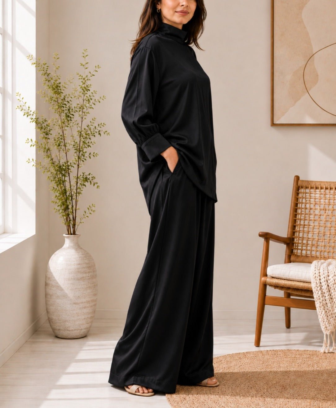Ladies Black New Feeling Two-Piece Set - StylePhase SA