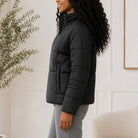 Ladies Black Puffer Jacket - StylePhase SA
